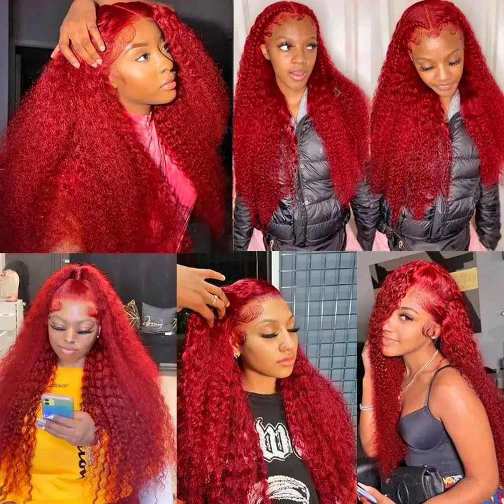 Red Bundles Human Hair Water Wave Bundles 14 16 18 Inch 3 Bundle Unprocessed Brazilian Virgin Hair Burgundy Water Wave Human Hair Extensions 50 Gram Per Bundle