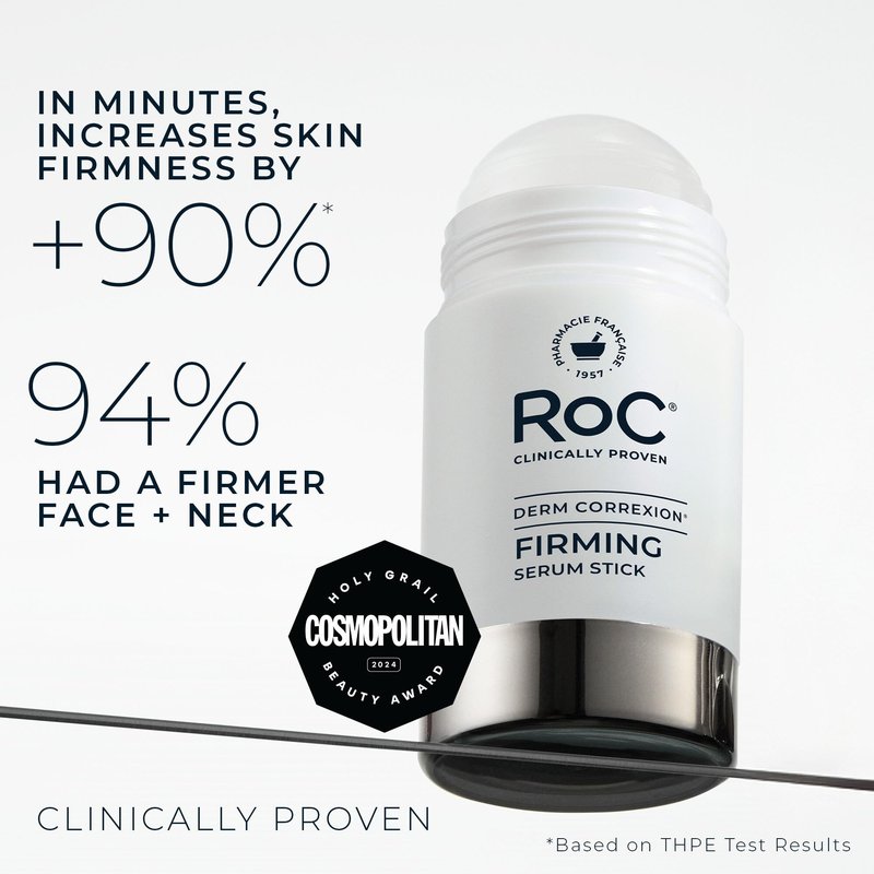 RoC Derm Correxion Retinol Firming Serum Stick with Antioxidants to Visibly Tighten and Firm Wrinkles and Laugh Lines 1.0 oz plus Retinol Eye Cream Packette