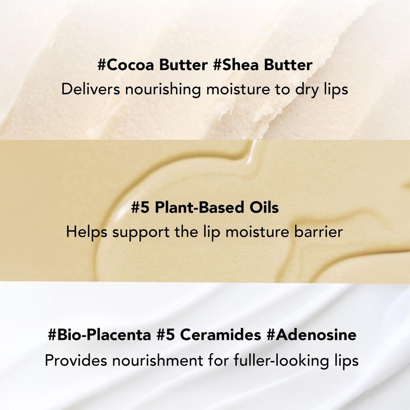 THE LOMB Spa Lip Mask – Clear Color Hydrating Lip Treatment with Baobab Seed Oil & Shea Butter - Overnight Lip Sleeping Mask for Dry Chapped Lips - Daily Moisturizing Balm & Cuticle Care, 0.15 oz.