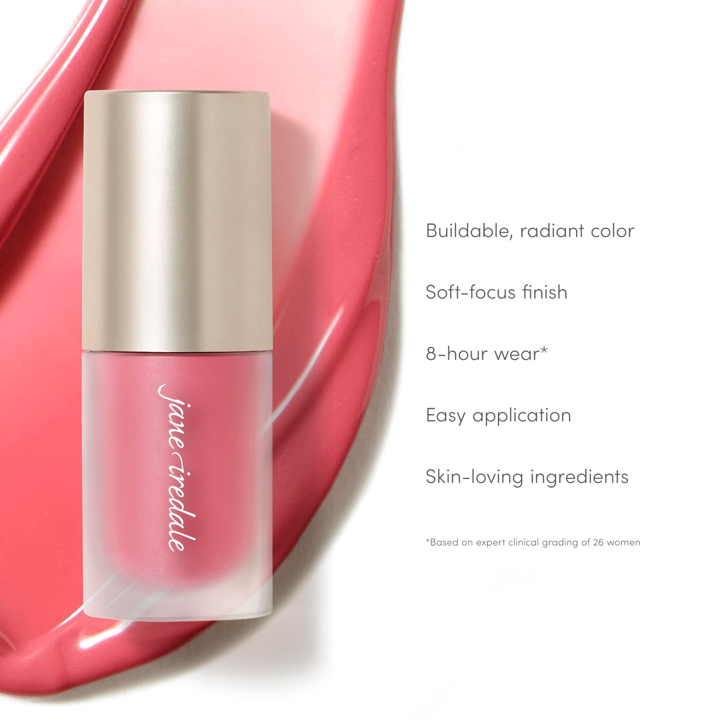 jane iredale ColorLuxe Liquid Blush, Lightweight, Buildable Long-Wear Formula Delivers an Effortless, Customizable Flush, Dermatologist-Tested, Vegan - Sugar Magnolia