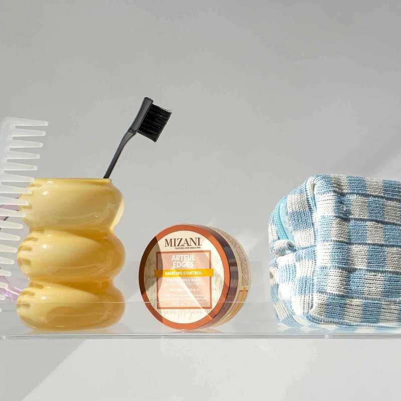 Mizani Artful Edges Edge Control Gel - Flake-Free Hold with Castor Oil & Shea Butter | Sleek Styles