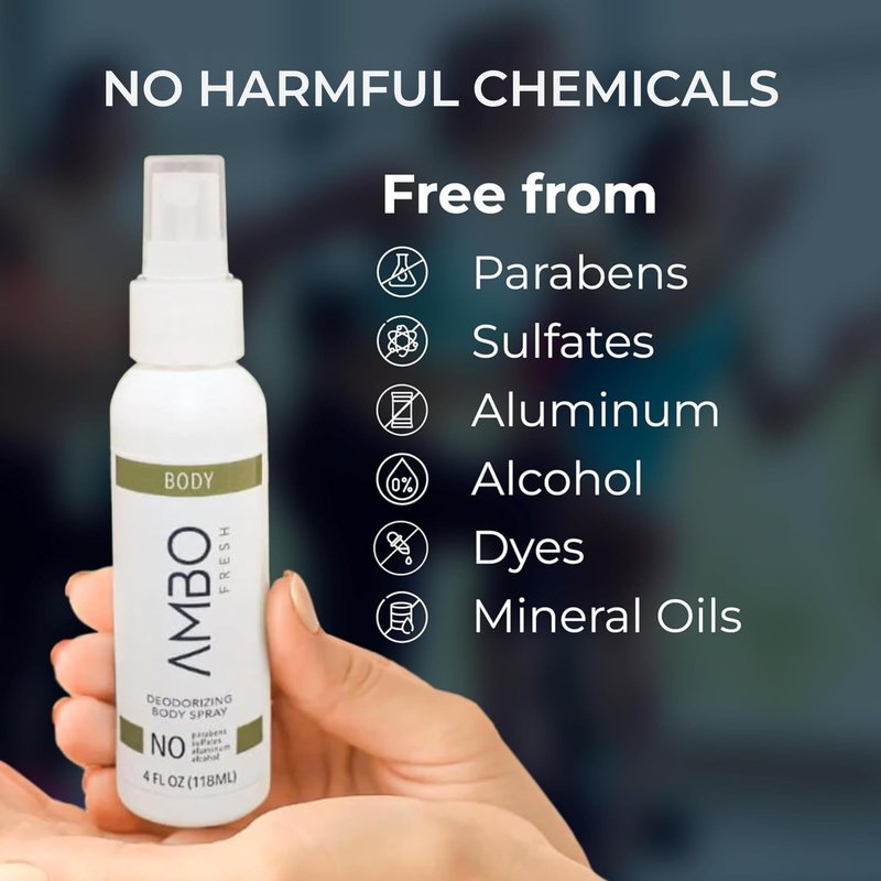 A.M.B.O. Fresh Total-Body Odor Control Spray | Aluminum-Free Deodorant | Botanical Formula with Witch Hazel & Aloe | 4 oz