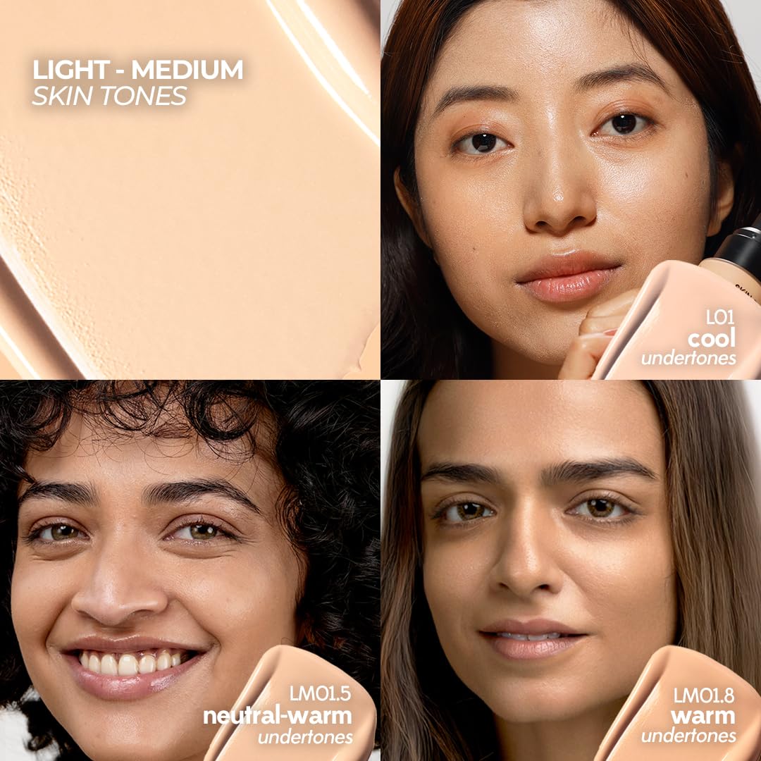 RUBY'S ORGANICS Liquid Foundation | Waterproof Full Coverage Long Lasting | Matte & Poreless, Full Coverage Blendable Normal to Oily Skin | Paraben and Synthetic Free| Shade LM 01.8, 30ml