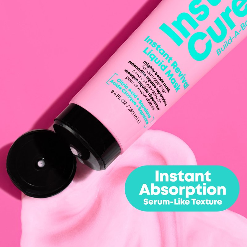 Matrix Instacure Build-A-Bond Instant Revival Liquid Mask - Strengthening Hair Repair For Very Damaged Hair, Citric Acid & Squalane, Softens & Smooths, Vegan & Sulfate-Free