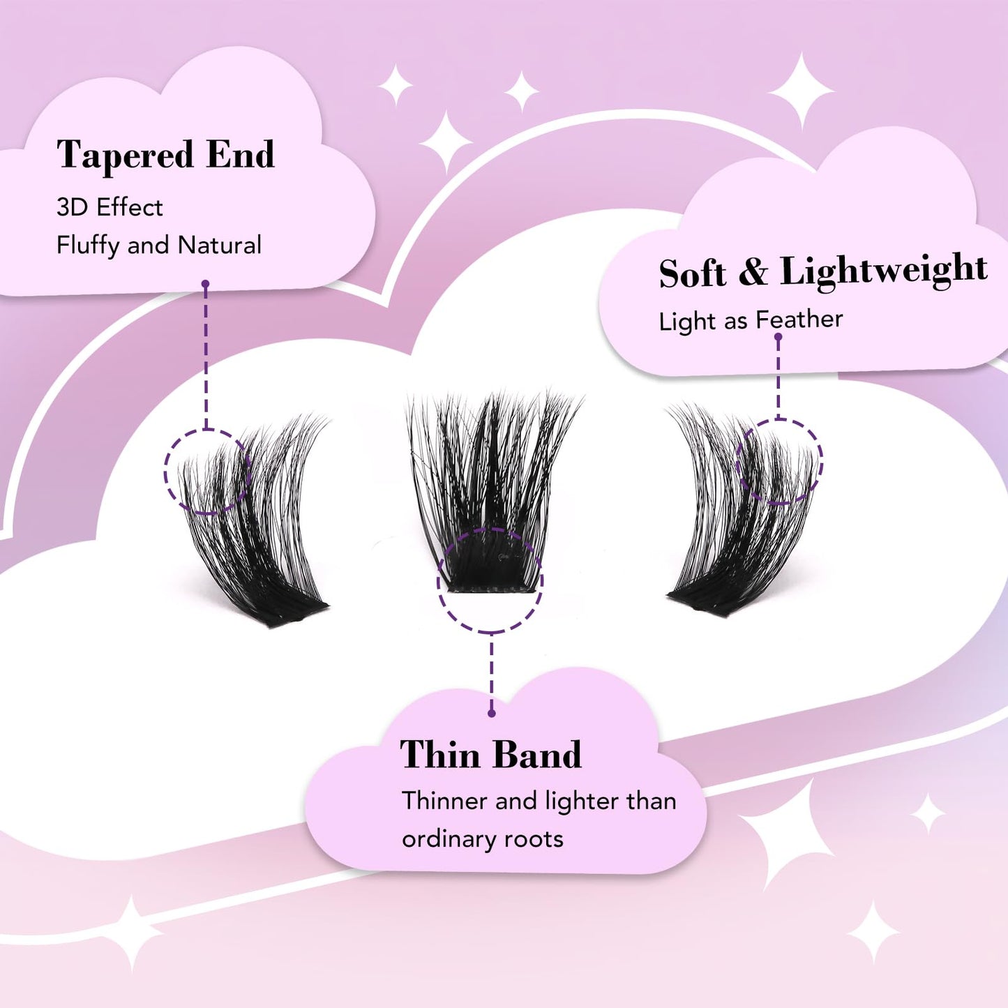 JoMay Lash Clusters Kit 560Pcs Cluster Eyelash Extensions Wispy Individual Volume with Lash Bond and Seal Waterproof, Includes Tweezers & Glue - Beginner Friendly D Curl 10-18mm(30D/40D/60D/100D)