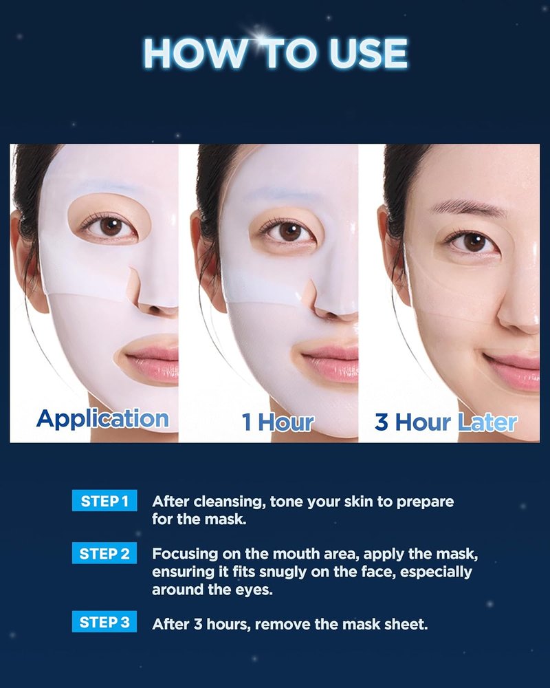 Hyper Peptide Firming Booster Collagen Hydrogel Face Mask - Overnight Pore Tightening & Elasticity Improvement | 5 Sheets