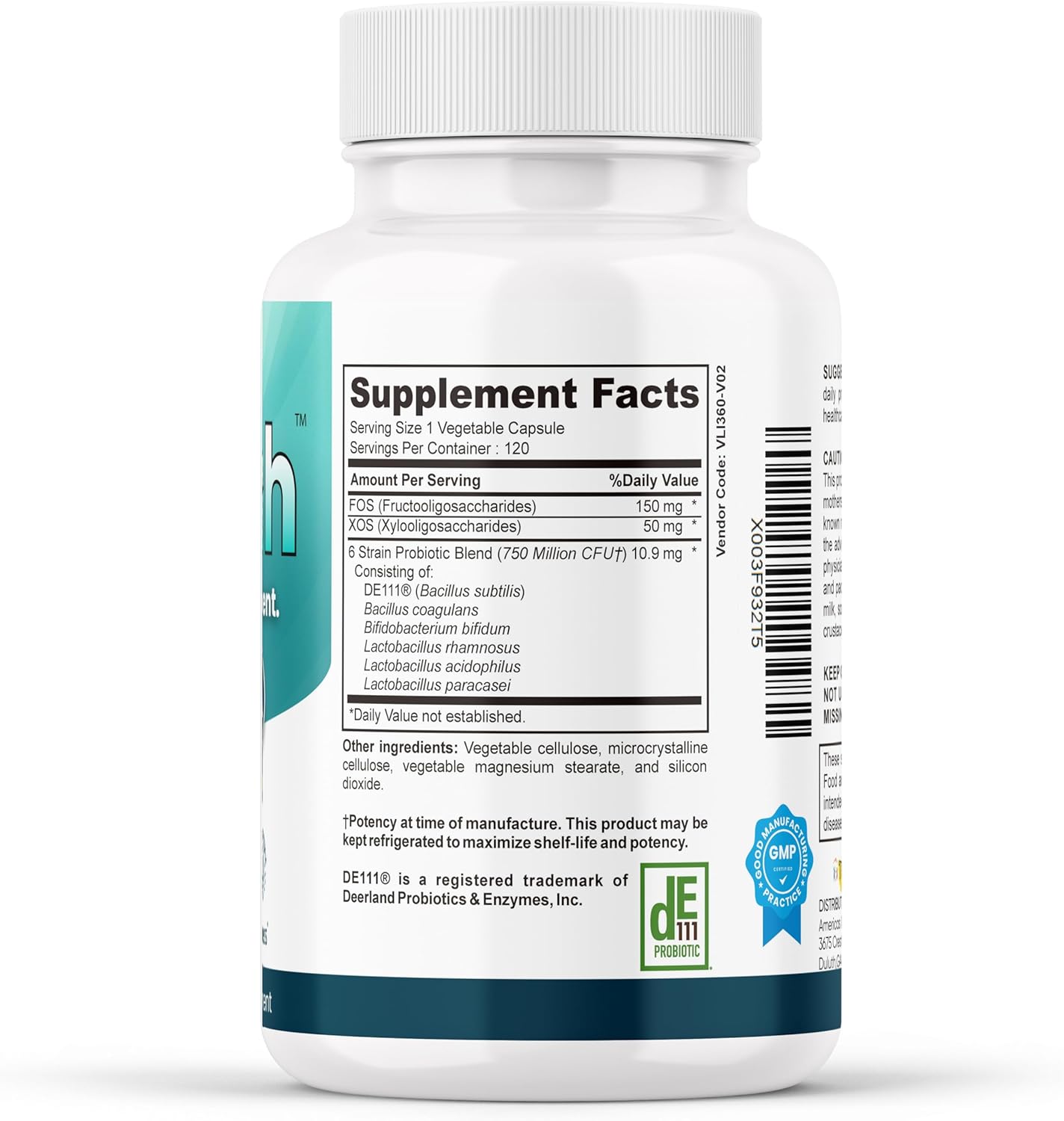 Fresh Breath Oral Probiotics - Dental Supplement for Gum Health & Oral Microbiome Balance | 120 Capsules with Lactobacillus