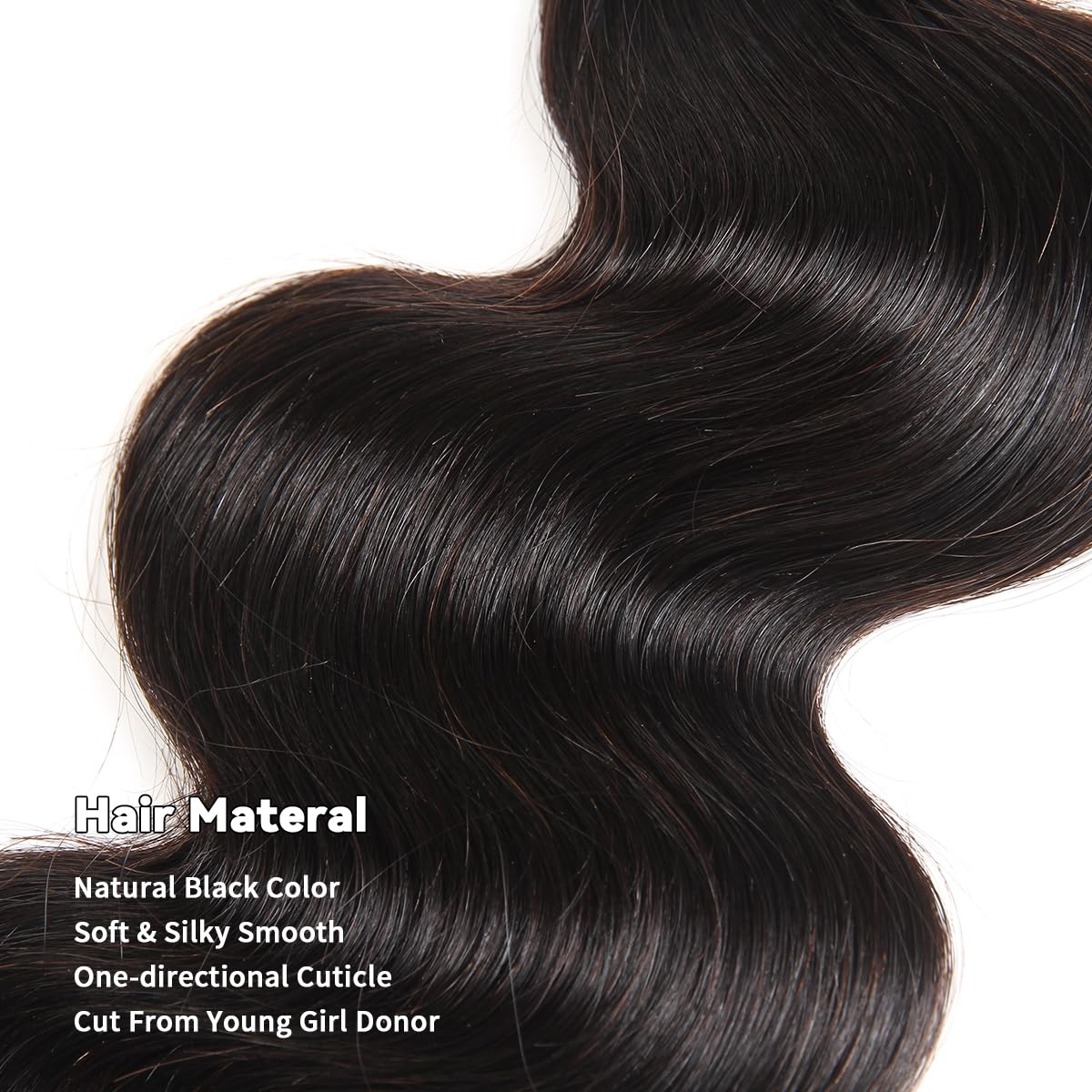 15A Raw Human Hair Bundles Body Wave Human Hair,Triple Lifespan Indian Virgin Hair,No Tangle Shedding,Multiple Washes Keep Texture Silky Soft (1 Bundle Natural Color, 16 Inch)
