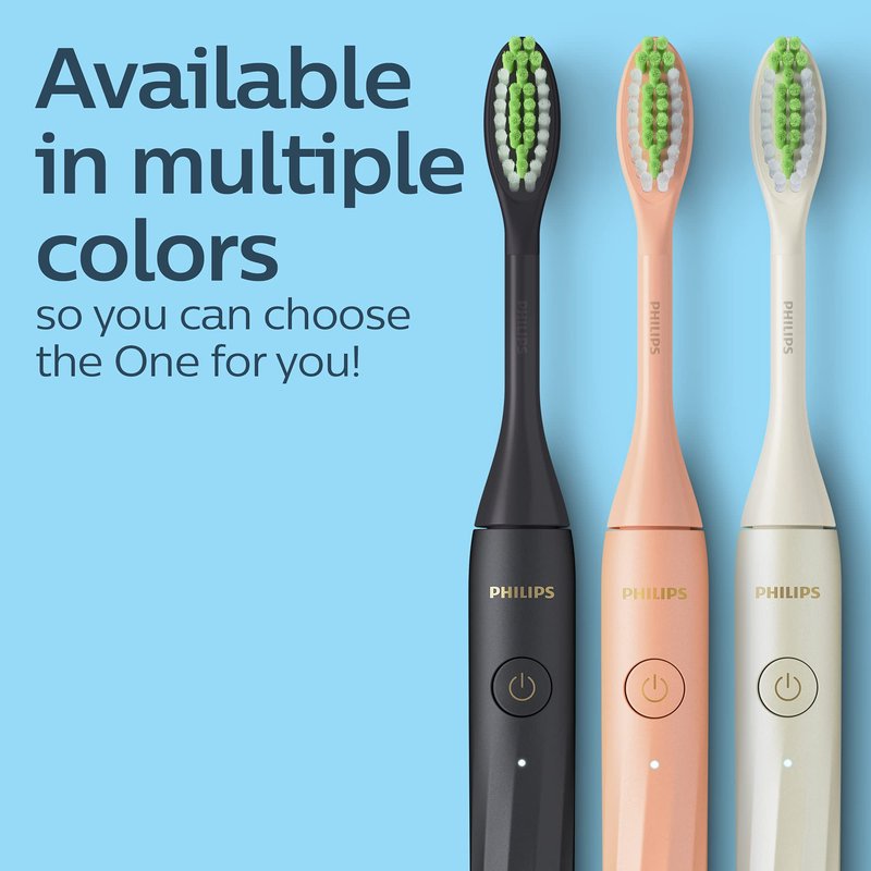 Philips One by Sonicare Rechargeable Toothbrush, Shadow Black, HY1200/06