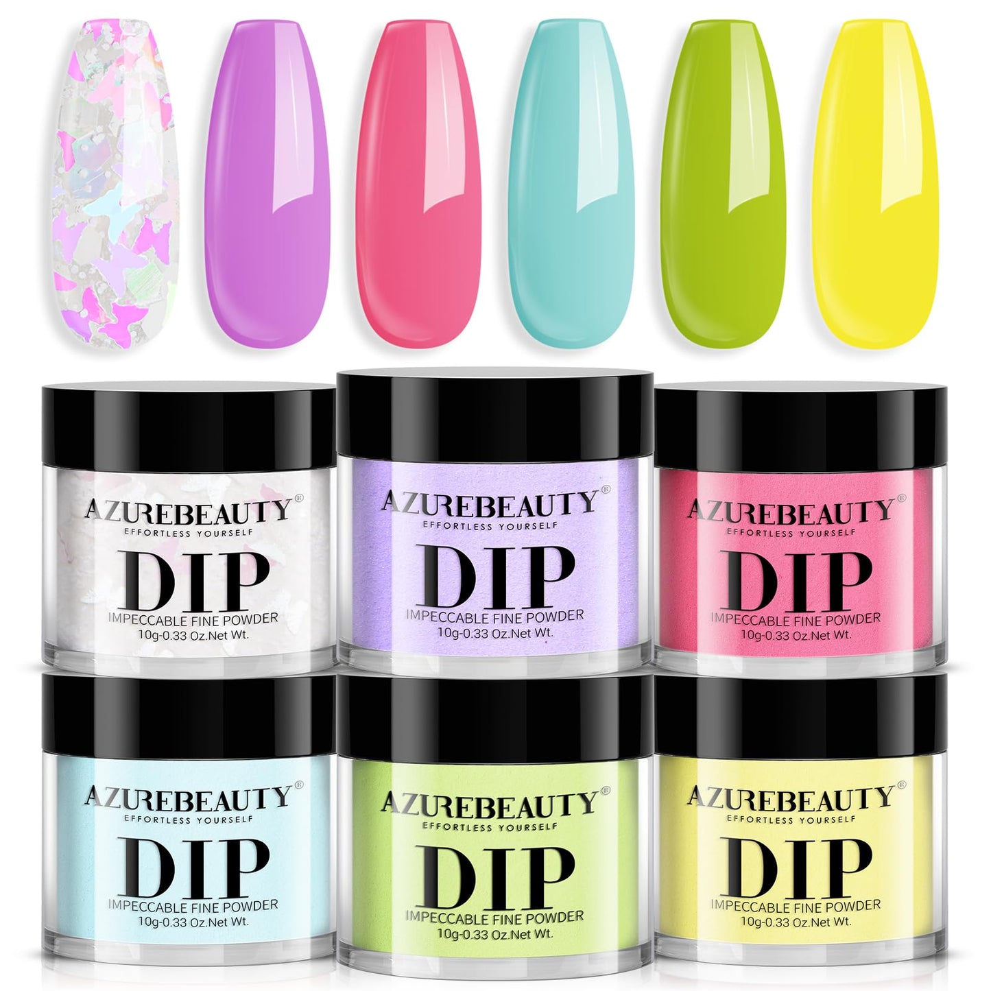 AZUREBEAUTY Dip Powder Nail Set 6 Colors