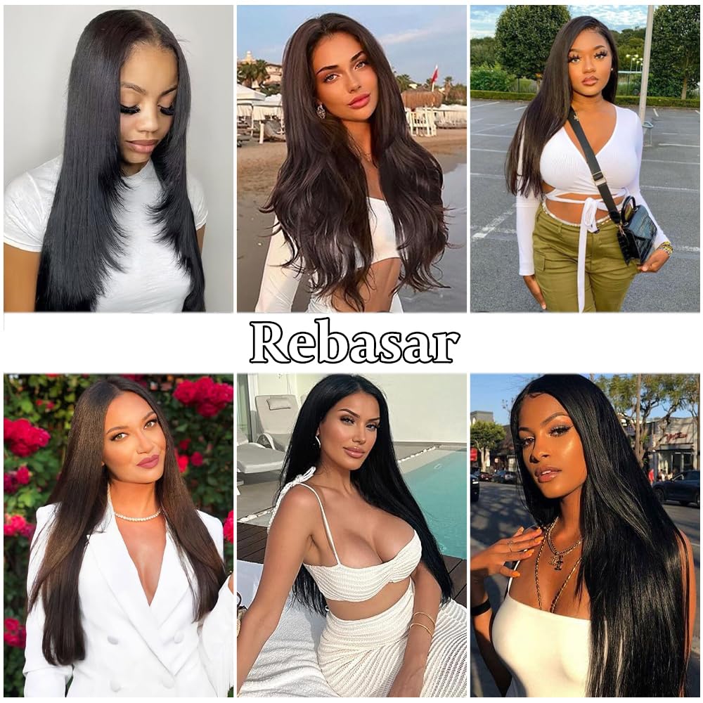 13x4 Lace Frontal Closure Human Hair 16 Inch 100% Virgin Brazilian Straight Human Hair HD Lace Closure Hair Ear to Ear Lace Frontal Pre Plucked Natural Black Color