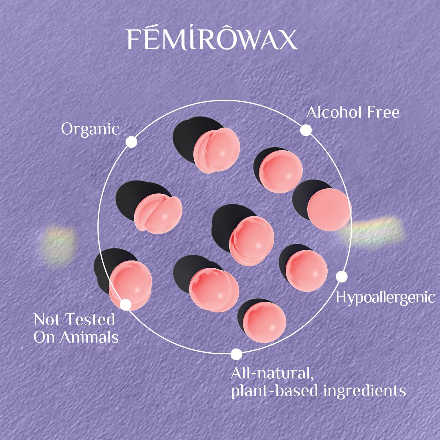 FEMIROWAX Hard Wax Beads 2-Pack, 1lb Lavender Hard Wax Beads for Coarse Hair Full Body + 1lb Rose Hard Wax Beads for Sensitive Skin Body, Brazilian Bikini, Legs, Eyebrow, Facial