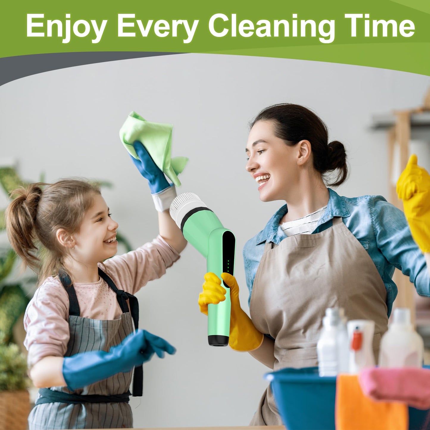 Electric Spin Scrubber Green