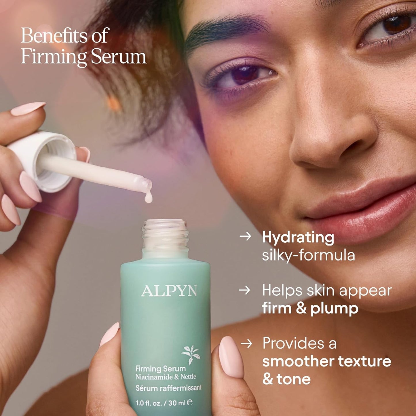 Alpyn Wild Nettle & Niacinamide Firming Serum - Smooth, Plump & Hydrate Skin | 1 oz / 30 ml