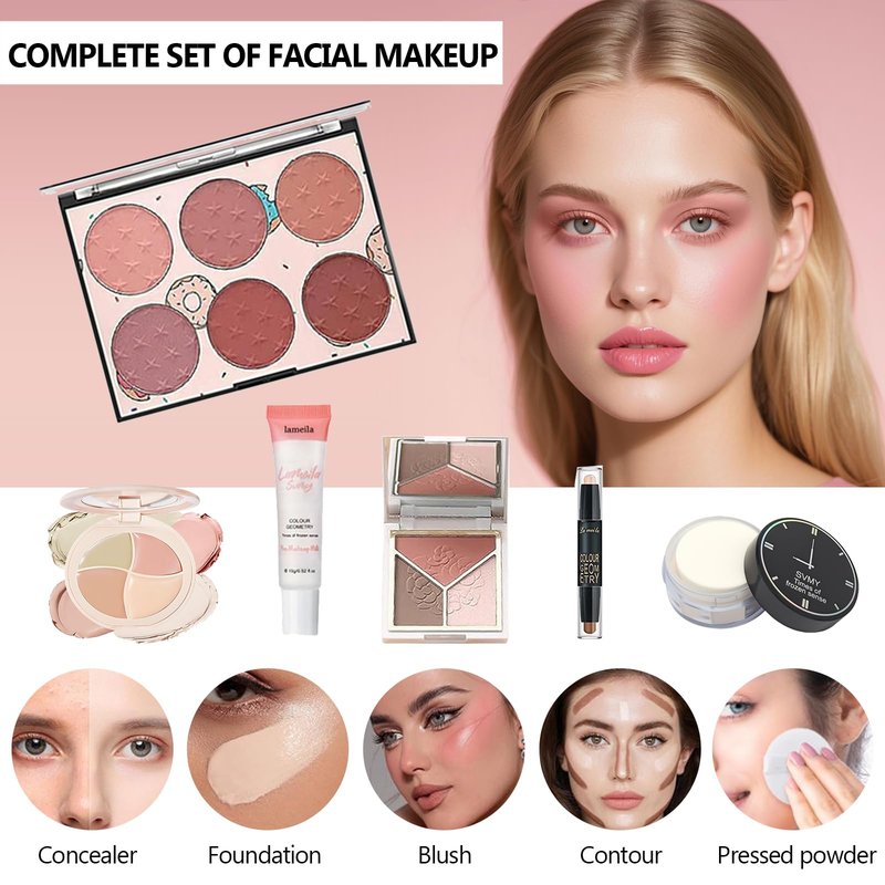 Makeup Advent Calendar 2025, Makeup Kits Mystery Boxes For Christmas Tree Decors, 12 Days Christmas Advent Calendars Gifts for Girls, Xmas Gift Makeup Set For Teens Girls Includ Eyeshadows Lipstick