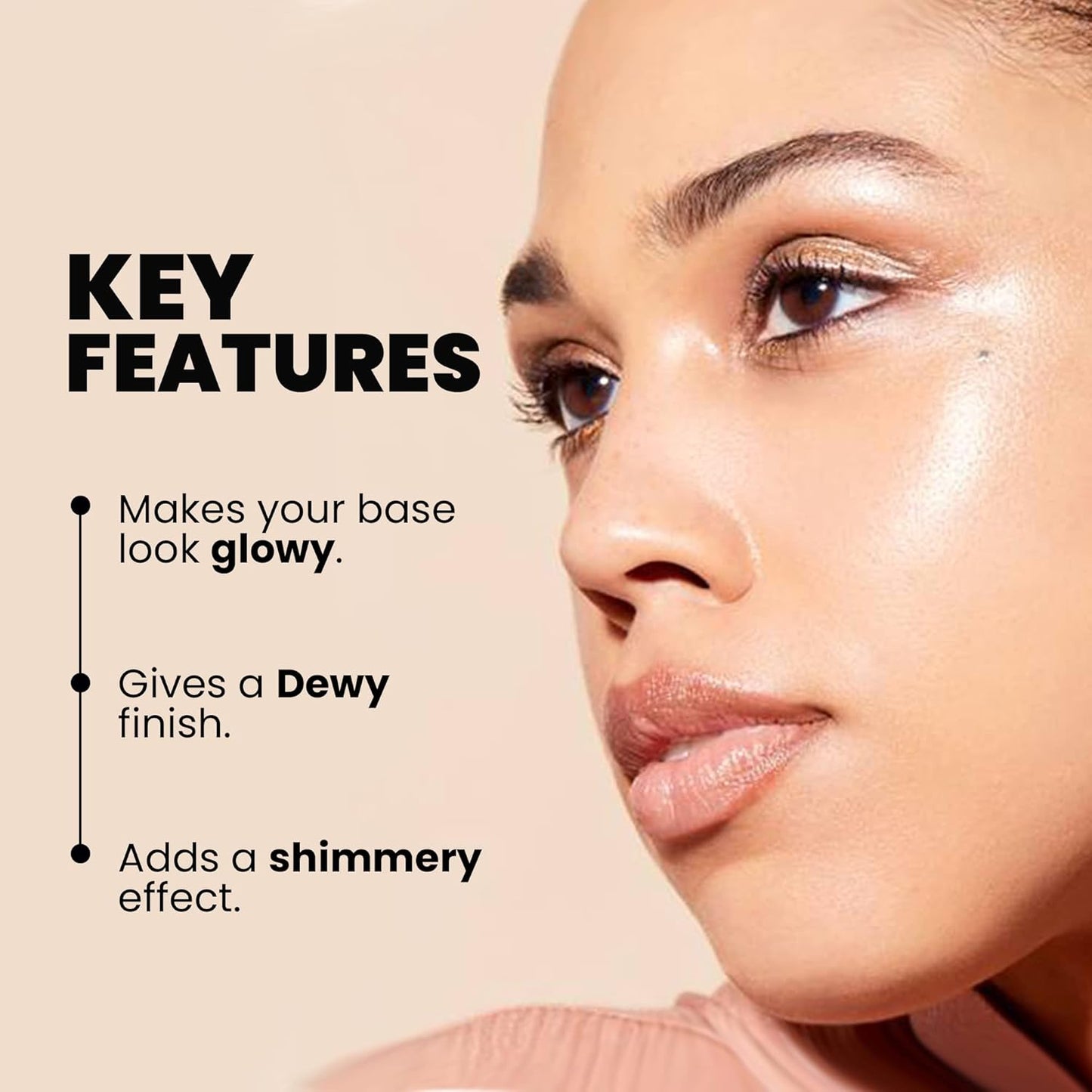 Illuminati Base Strobe Cream - Glowy Dewy Face Primer with Highlighter | Natural Finish (45ml) - Gold