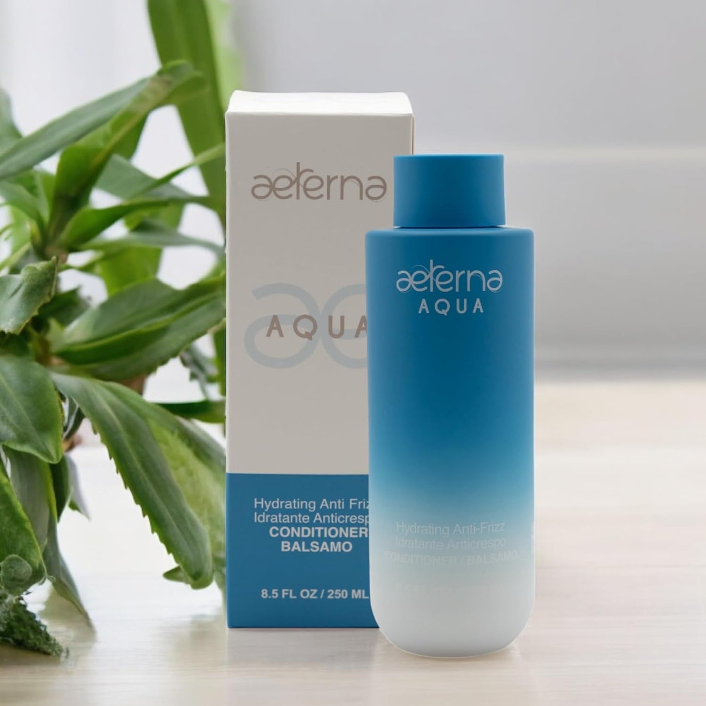Aeterna AQUA Shampoo & Conditioner Set - Hydrating Anti-Frizz Hair Care with Almond & Aloe Vera | For All Hair Types