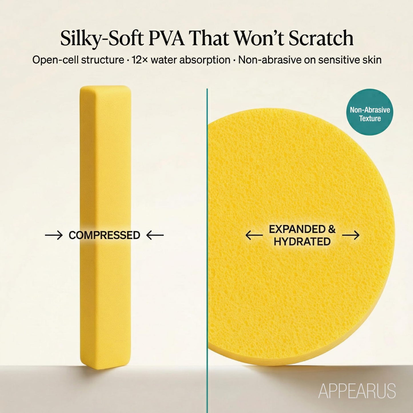 Appearus Compressed PVA Disposable Facial Sponges, Esthetician, 240 Count