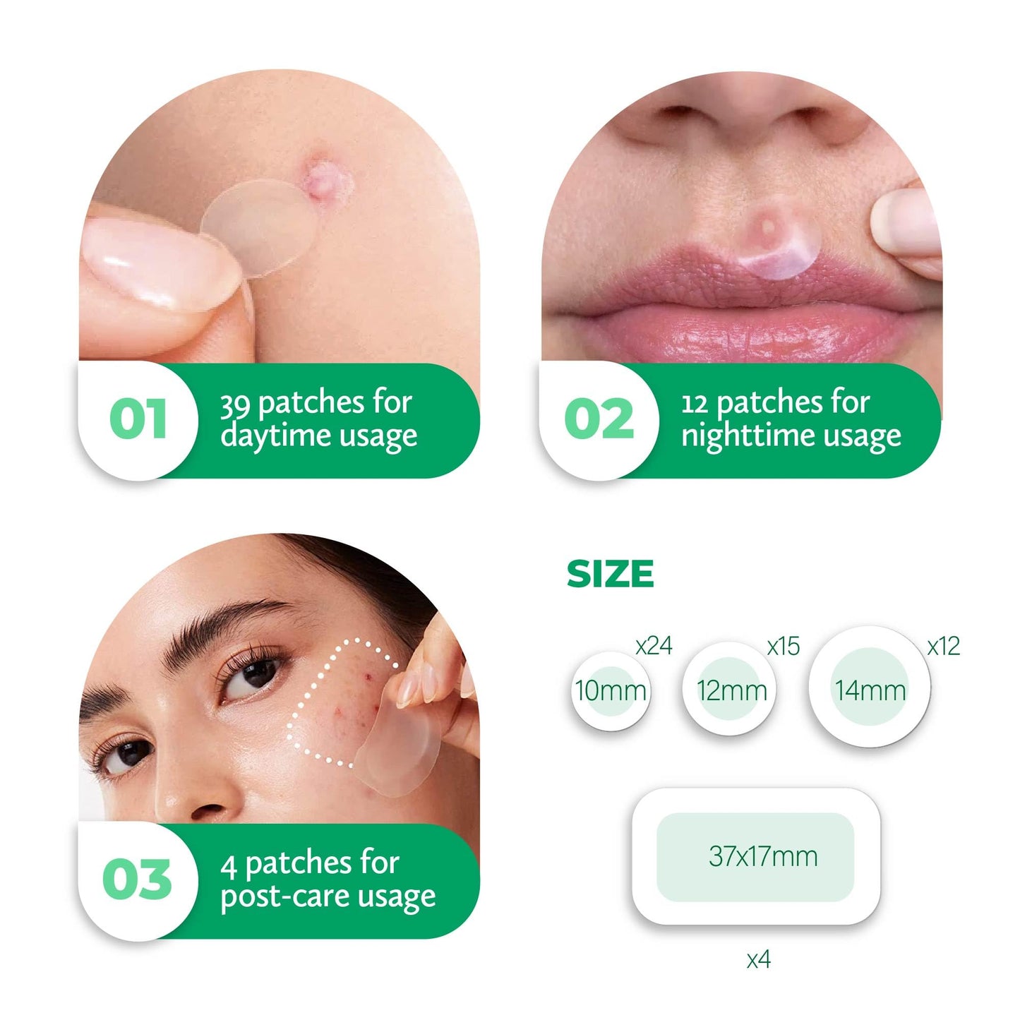 SoloVegan 55Count Don't Pop to Me Blemish Patch, Invisible Spot Cover, Hydrocolloid Acne Patch, Treatment for Breakouts, Absorbs Zits & Blemish, Korean Skin Care (165pcs (3PK))