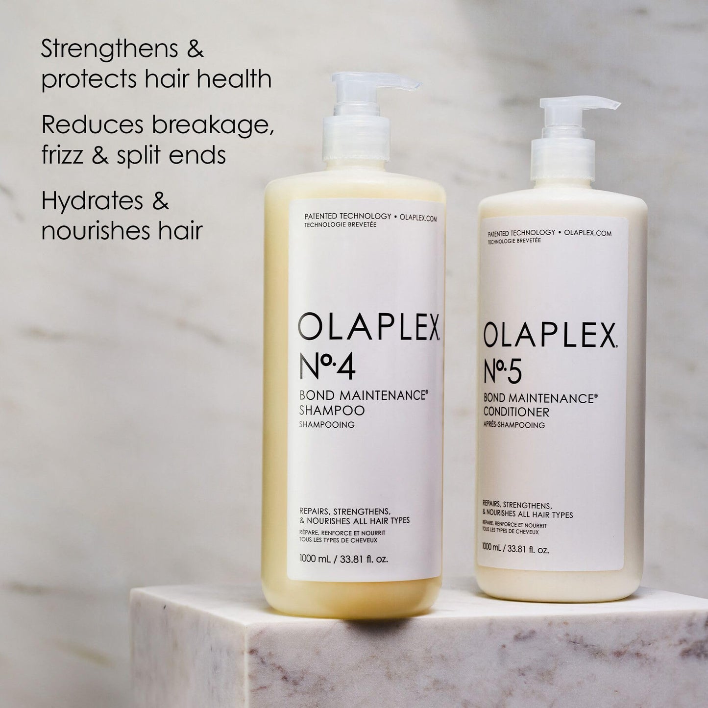 Olaplex Nº.5 Bond Maintenance™ Hair Strengthening Conditioner: Repairs Damage & Defend Against Future Breakage | Reduce Frizz | For Coily, Curly, Straight, and Wavy, 1000 mL / 33.81 Fl. Oz.