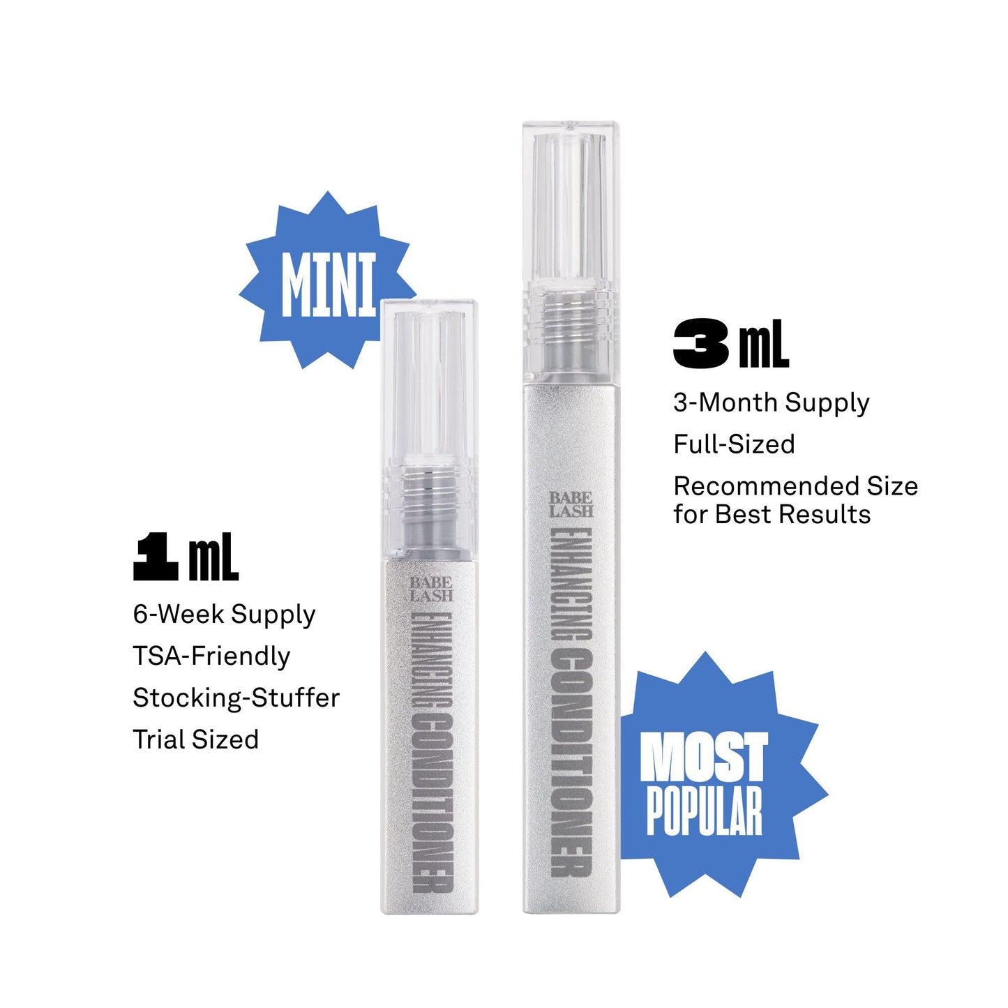 Babe Original Enhancing Lash Conditioner - Conditioning Lash Serum for Eyelashes, with Peptides and Biotin, 3mL
