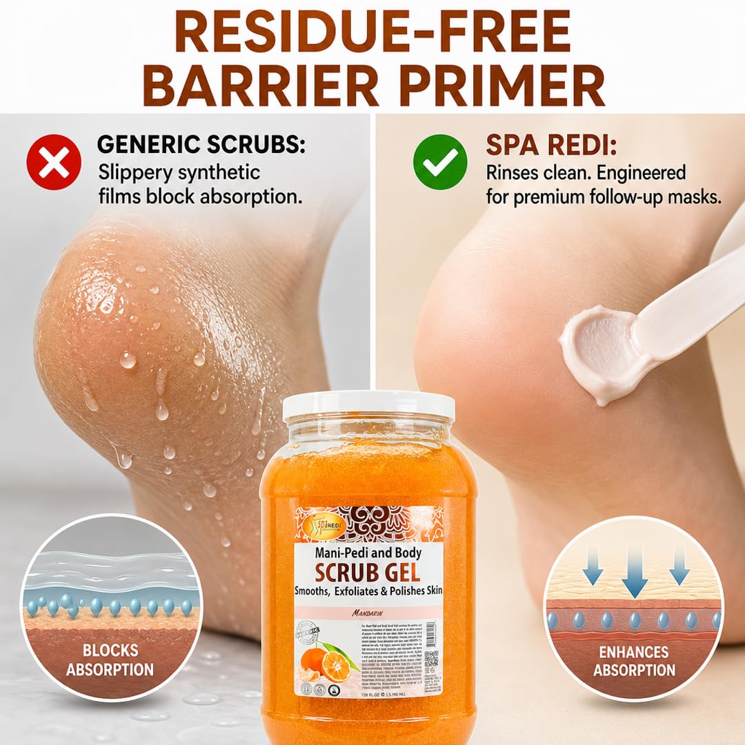 SPA REDI Professional Foot Treatment | Holistic Exfoliating Pedicure Solution for True Skin Rebirth | Visibly Smooth, Deeply Hydrated Feet & Elevated Client Satisfaction (Gallon)