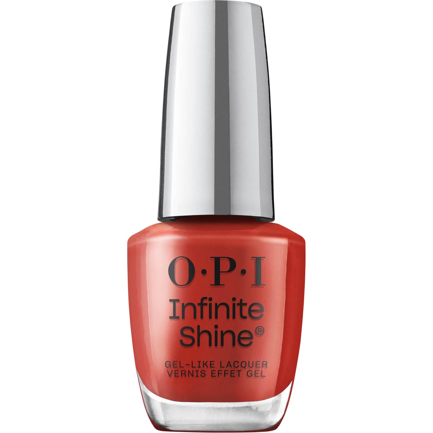 OPI Infinite Shine Crankin’ Holiday Jams | Opaque Dark Warm Brick Red Crème Long Wear Nail Polish | Good Enough to Treat Collection | Holiday 2025