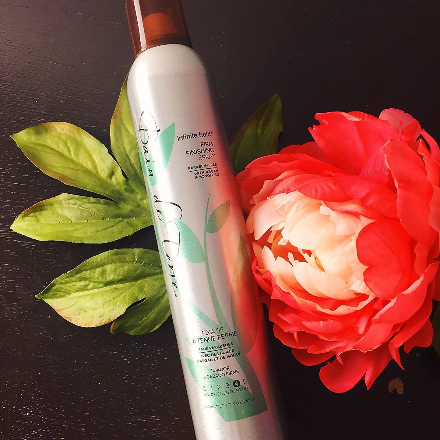Bain de Terre Infinite Hold Firm Finishing Hair Spray Hairspray | Argan & Monoi Oils | Paraben Free | 9 Fl Oz (Pack of 2)