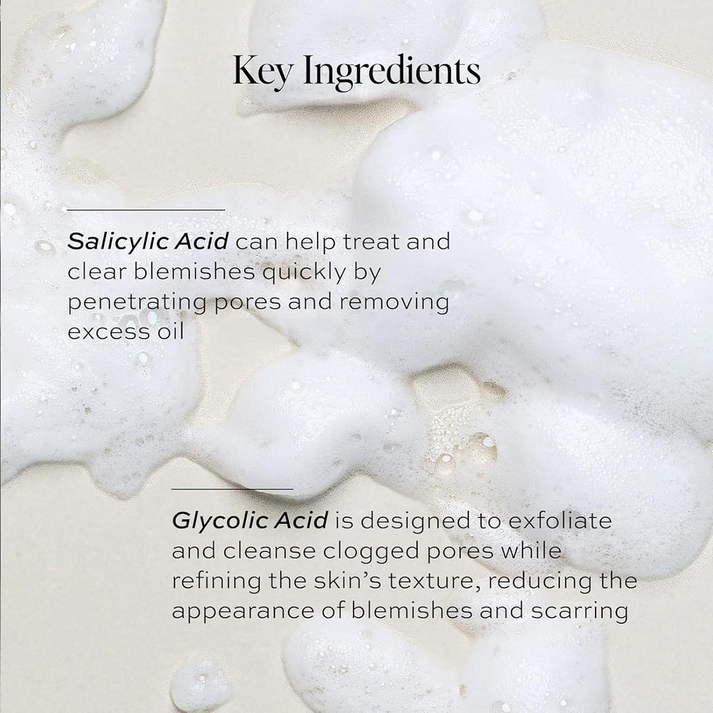 DIME Beauty Creamy Foam Cleanser - Daily Foaming Face Wash with Salicylic & Glycolic Acid | 4 oz - Vegan, Gentle for Acne-Prone Skin