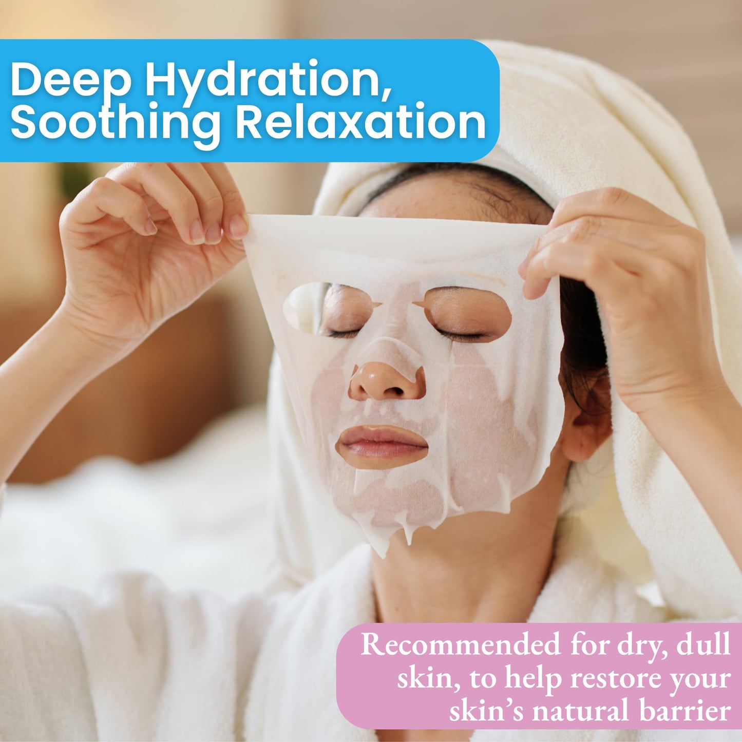 NKG The Kefir Mask - Premium Moisturizing Face Mask - Unique Kefir-Based Serum On a Biocellulose Mask (4 Mask Pack)