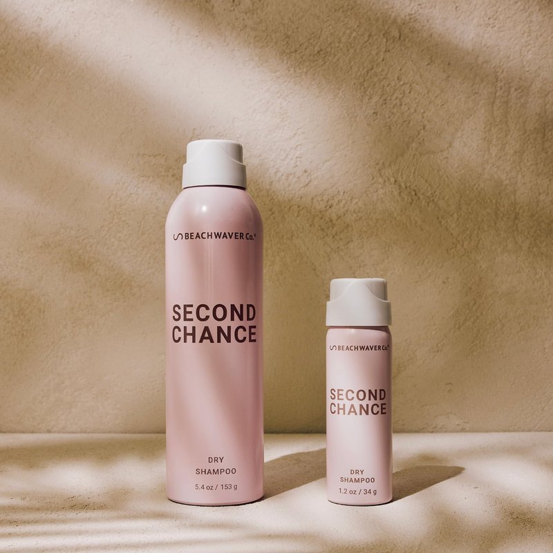The Beachwaver Co. Second Chance Dry Shampoo - Travel Size (1.4 Oz) | Vegan Oil-Absorbing Rice Formula | Removes Oil & Moisture, Adds Volume, & Extends Style Life Between Washes | Brazilian Berry
