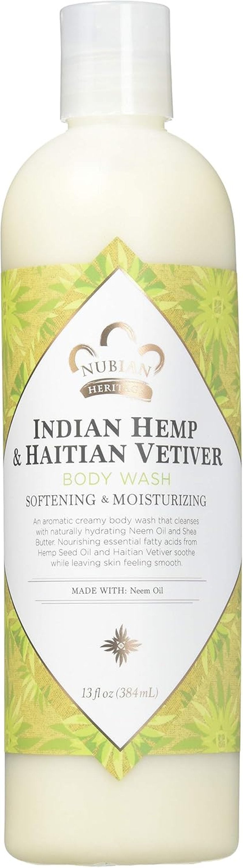 Nubian Heritage Indian Hemp Body Wash - Moisturizing Formula | 13 OZ (Pack of 3)