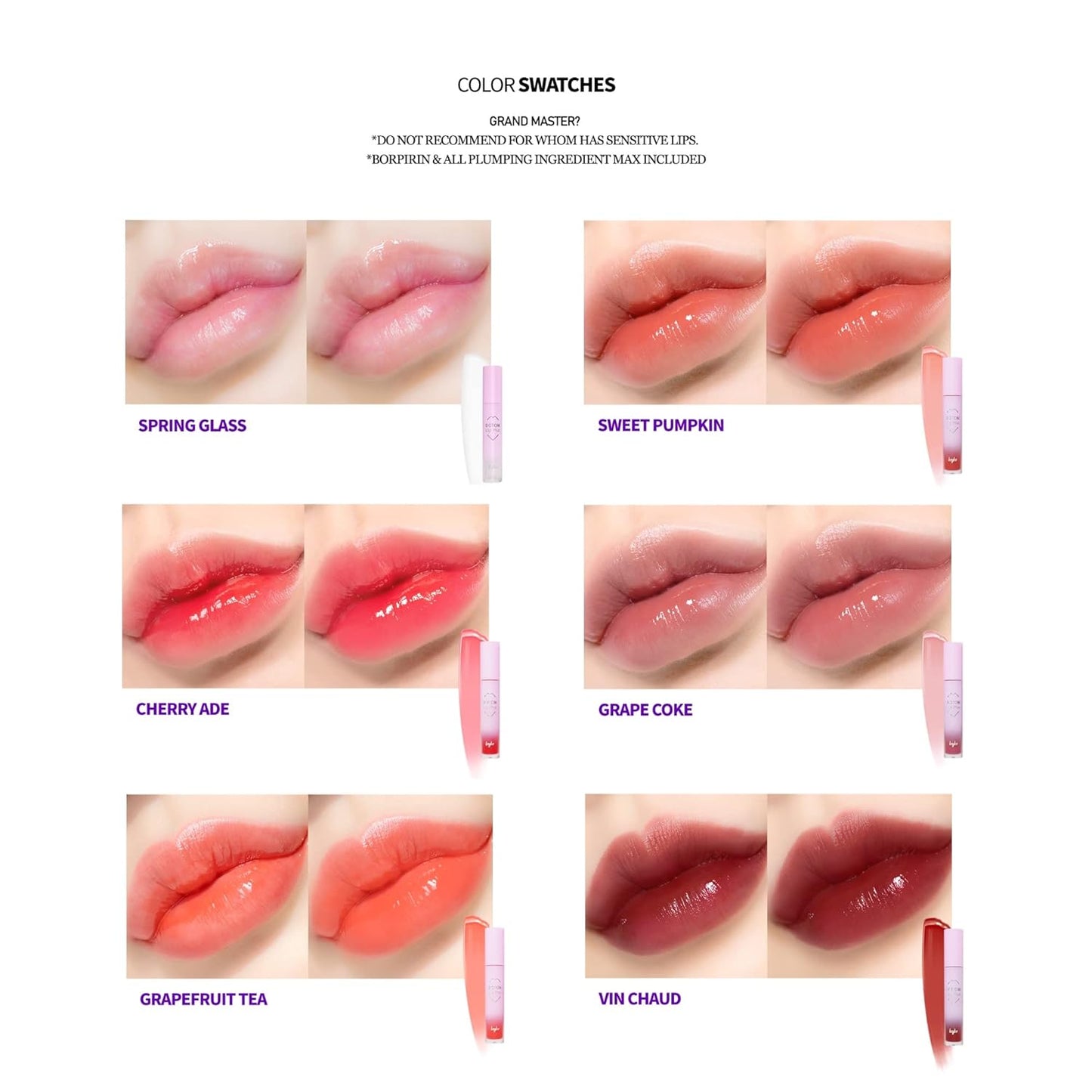 Lip Plumper - Extreme 3-Step Clear Gloss with 16 Color Tints | Korean Makeup, Spring Glass