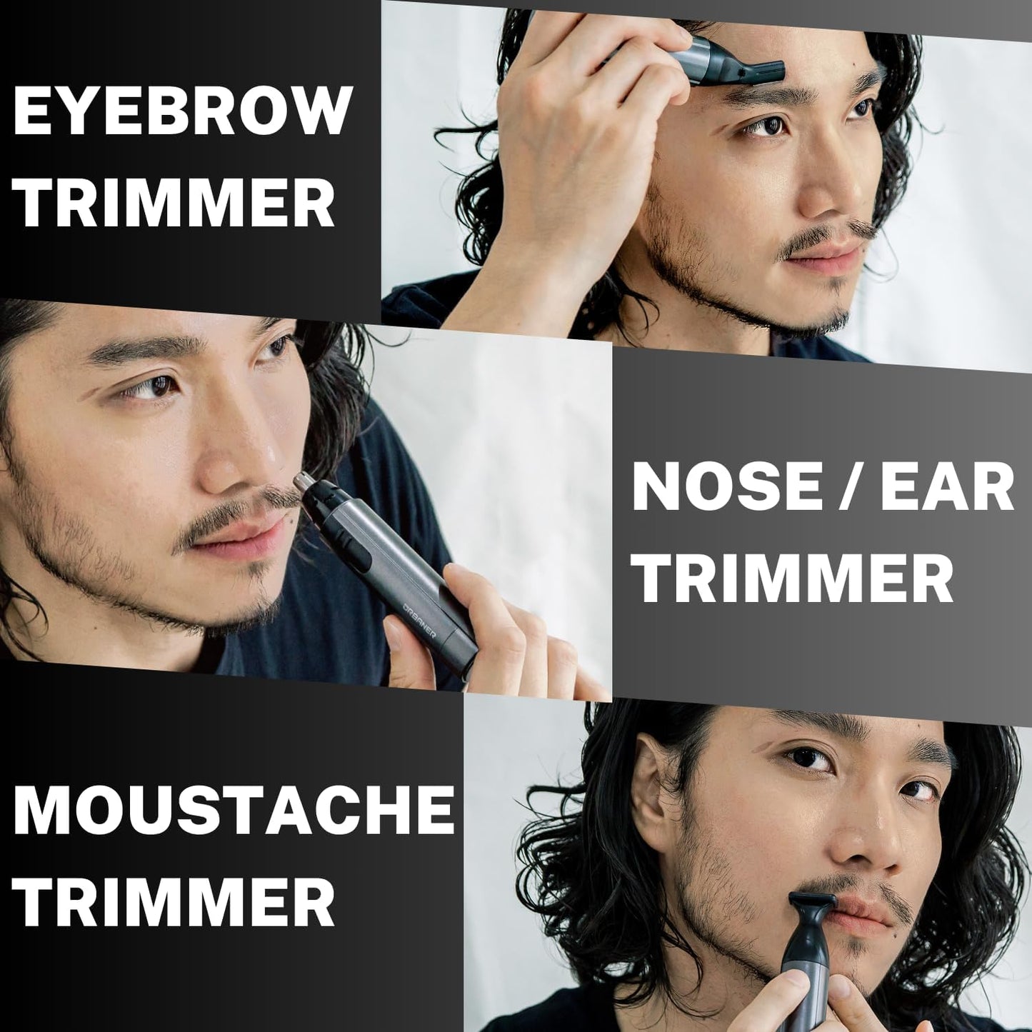 Beard Trimmer for Men - Waterproof Grooming Kit with Nose & Ear Hair Clippers | 6-Piece Set, Battery Included