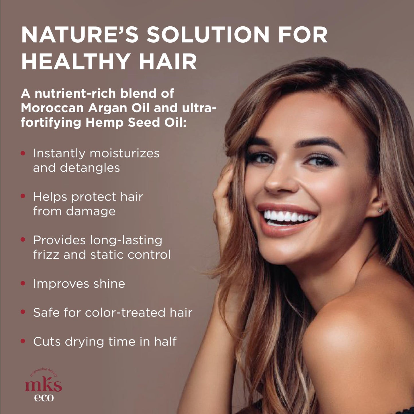 MKS eco X, Isle of You Scent - 4 fl oz - Leave-In Treatment & Detangler - Moroccan Argan Oil, Hemp Seed Oil - Vegan & Cruelty Free