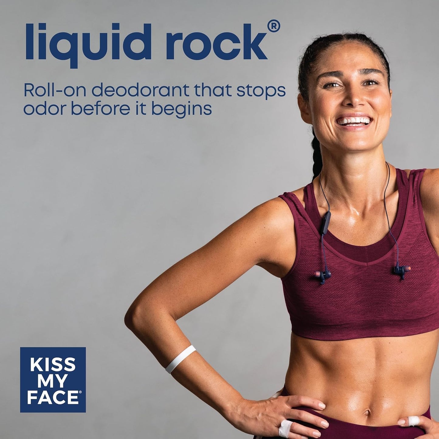 Kiss My Face Liquid Rock Deodorant Roll-On, Lavender 3 oz (Pack of 3)