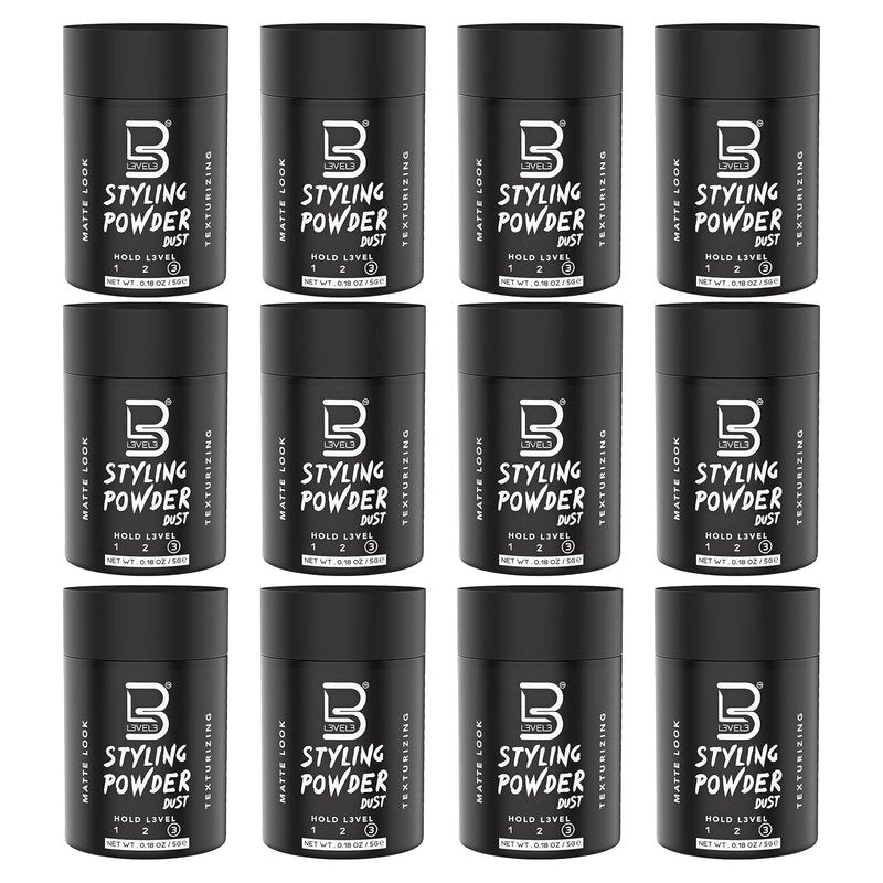 L3 Level 3 Travel Styling Powder - Natural Look Mens Powder - Easy to Apply with No Oil or Greasy Residue