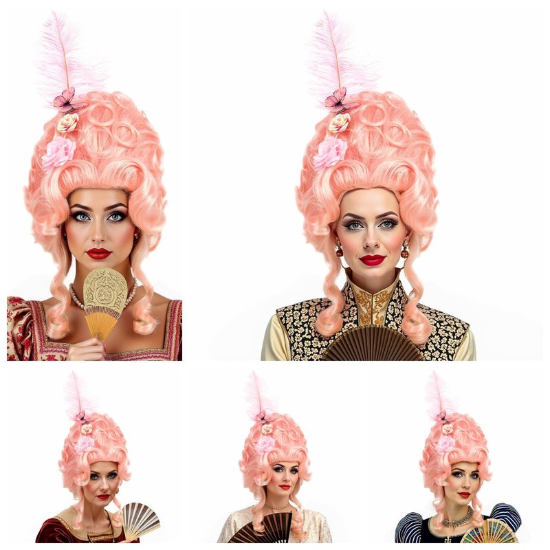 STfantasy 60s Beehive Wig for Women - Marie Antoinette Style Victorian Wig, Perfect for Drag Queen or 50s Retro Look (Pink)