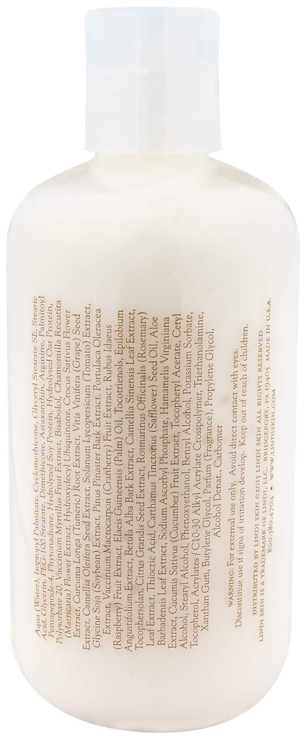 Lindi Skin Body Lotion - Hypoallergenic Moisturizer for Sensitive Skin | Antioxidant-Rich, 8 fl oz