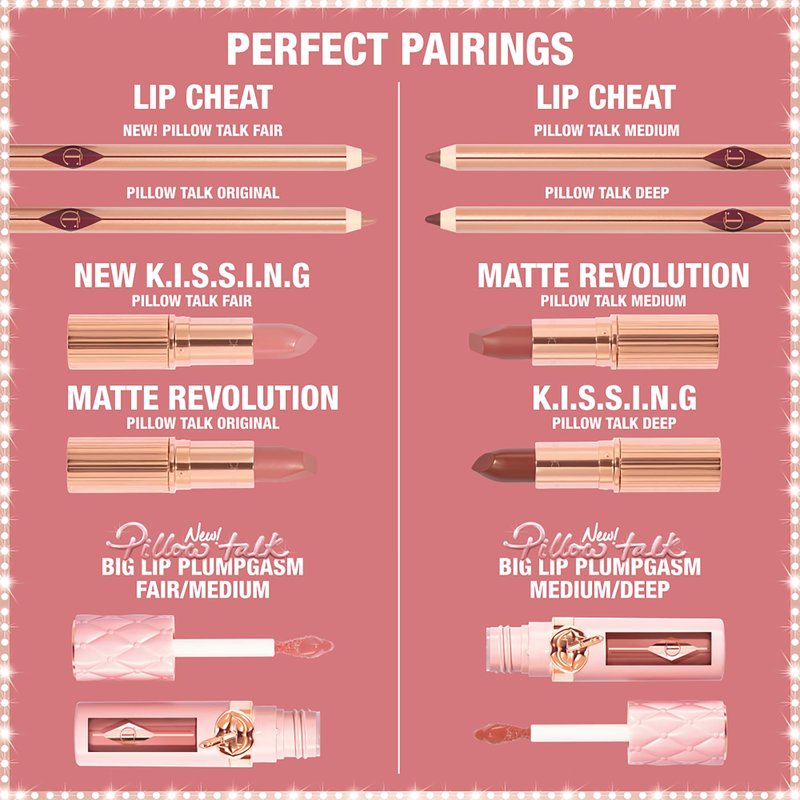 Charlotte Tilbury Pillow Talk Plumpgasm Lip Gloss - Hydrating Lip Plumper with Hyaluronic Acid & Plumpgasm Heat + Ice Technology for Juicy, Glossy Fullness - Medium/Deep