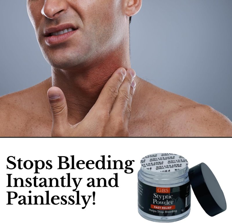 G.B.S Styptic Powder Vials - Stop Bleeding Fast for Cuts & Nosebleeds | First Aid Kit (.18 oz, 12 Pack)