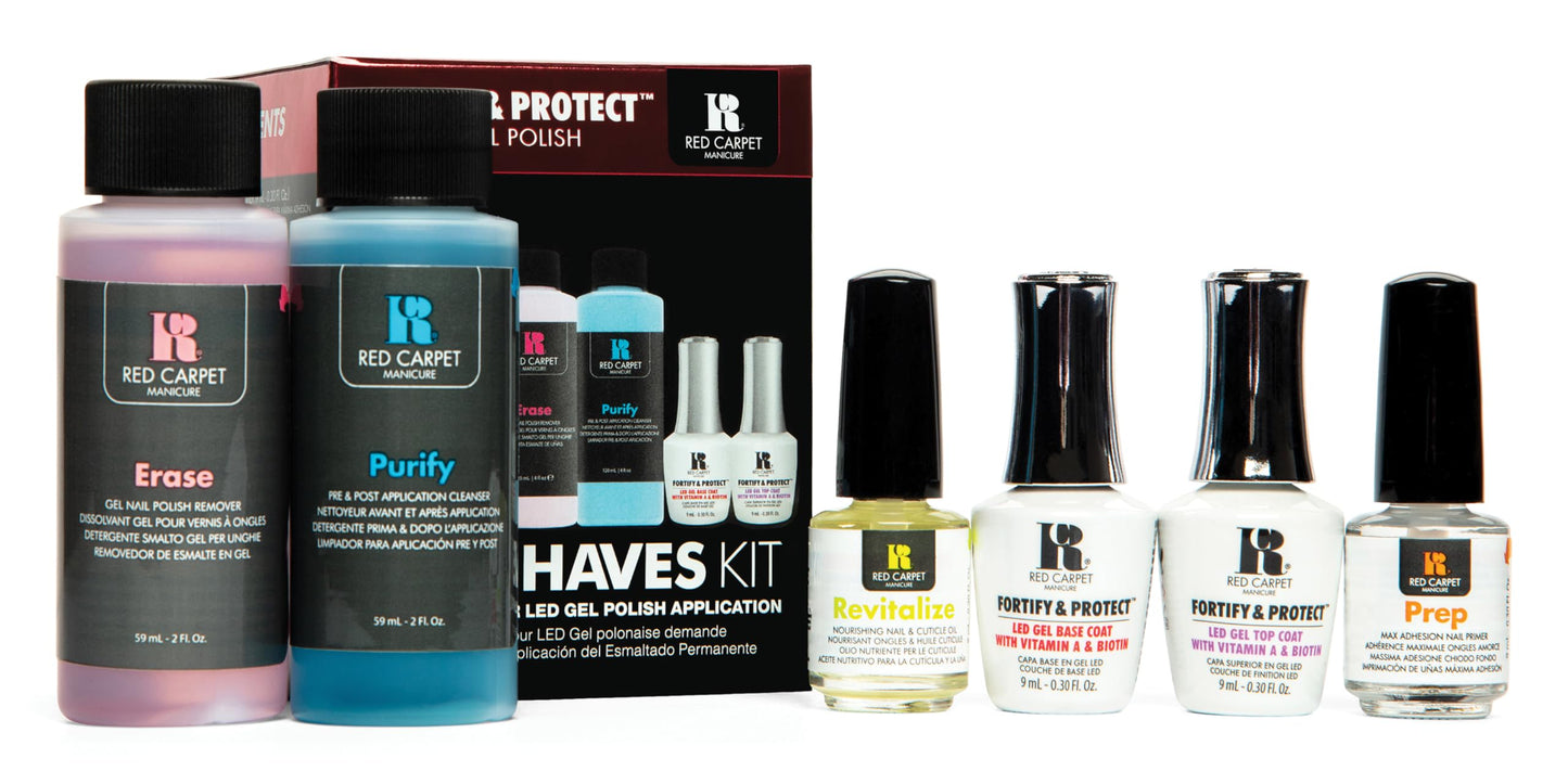 RC Red Carpet Manicure F&P Complete Gel Nail Bundle Must Haves Kit