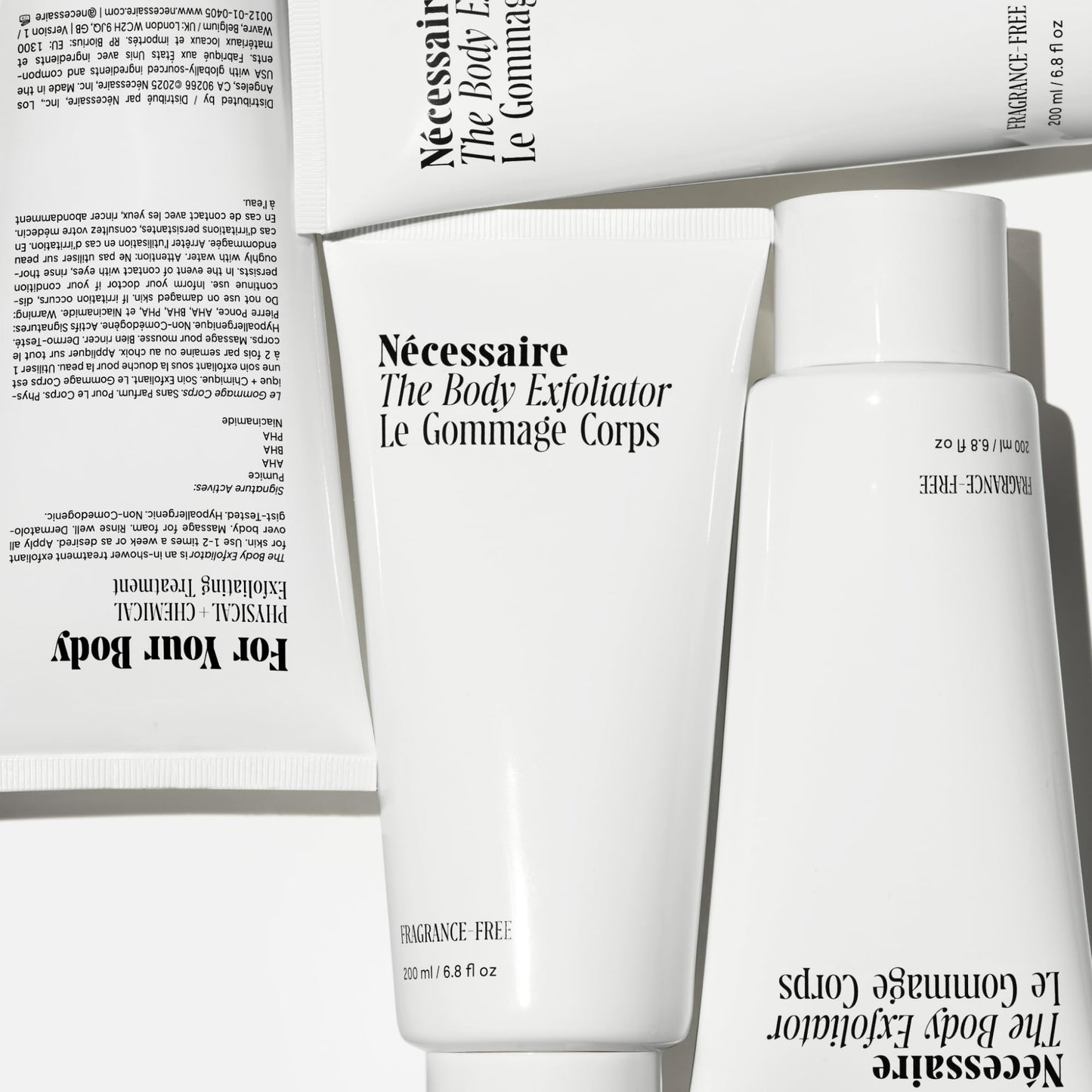 Nécessaire The Body Exfoliator. AHA/BHA/PHA. Resurface Skin. Smooth KP and Rough Patches. Hypoallergenic. Dermatologist-Tested. 180 ml / 6.1 fl oz