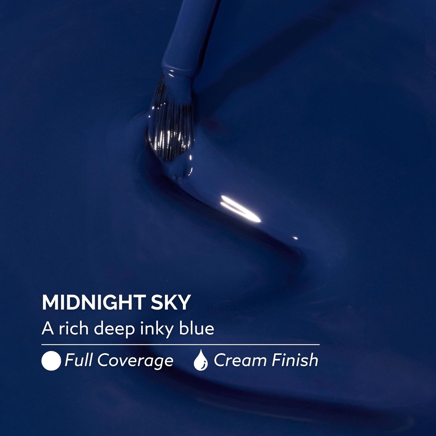 Dazzle Dry Nail Lacquer (Step 3) - Midnight Sky - A rich deep inky blue. Full coverage cream. (0.5 fl oz)