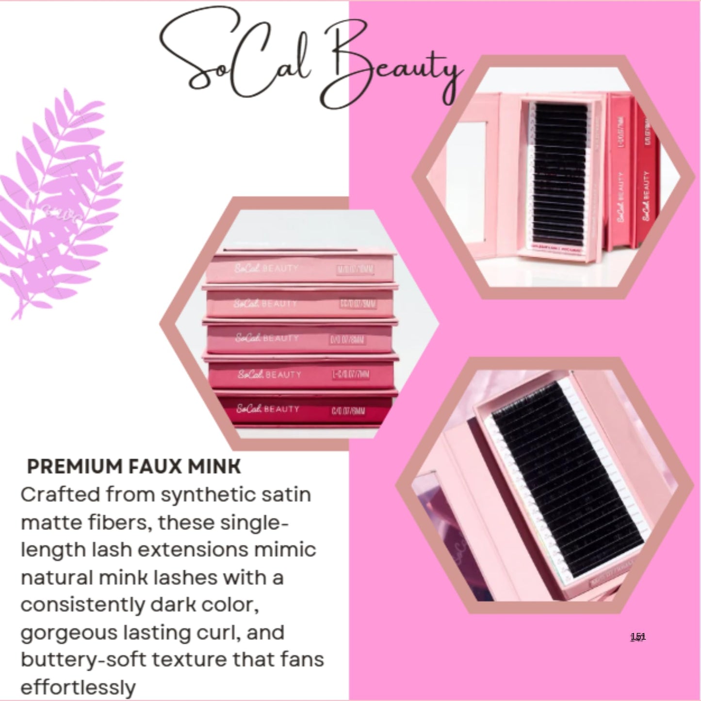 .07 Single Length Lash Trays by Socal Beauty – Faux Mink Eyelash Extensions, 20 Rows Per Tray, Color-Coded Curls (M, L+, C, CC, D from 4mm To 15mm), Aluminum Backing – Salon Quality Mink Eyelashes