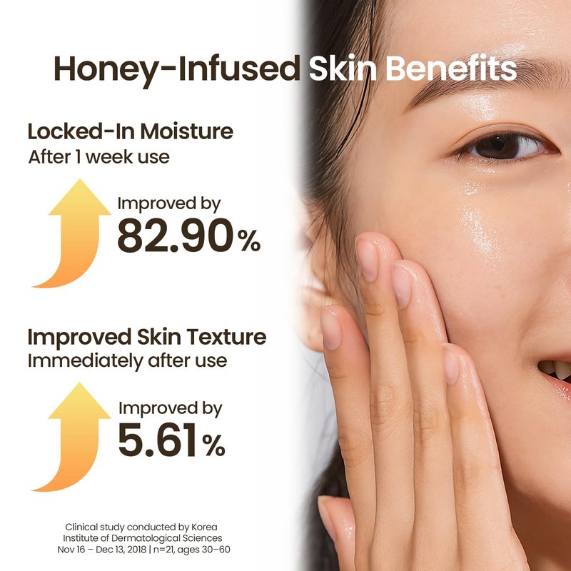 Papa Recipe Bombee Honey Mask Pack 25g * 10 sheets - Sheet Mask, Facial Skin Care, Deep Moisturizing Serum for Dry Skin - Korean Skin Care, K-Beauty, Ampoule Solidified, For radiant skin