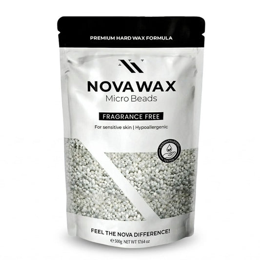NOVA Wax 500g (1lb) Hard Wax Beads – Scented & Unscented Options – Painless Hair Removal for Brazilian, Bikini, Face, Legs, Underarm, Back & Chest (500g, Floral Scented)