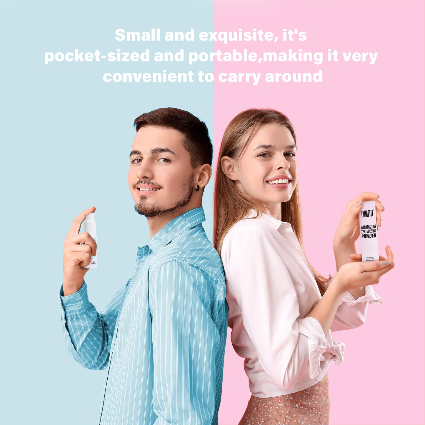 immetee Texture Powder, Texture & Volume for Men and Women, Root Lifting Hair and Styling for All Hair Types, With Refillable packaging (Texture Powder 13g, Citrus)