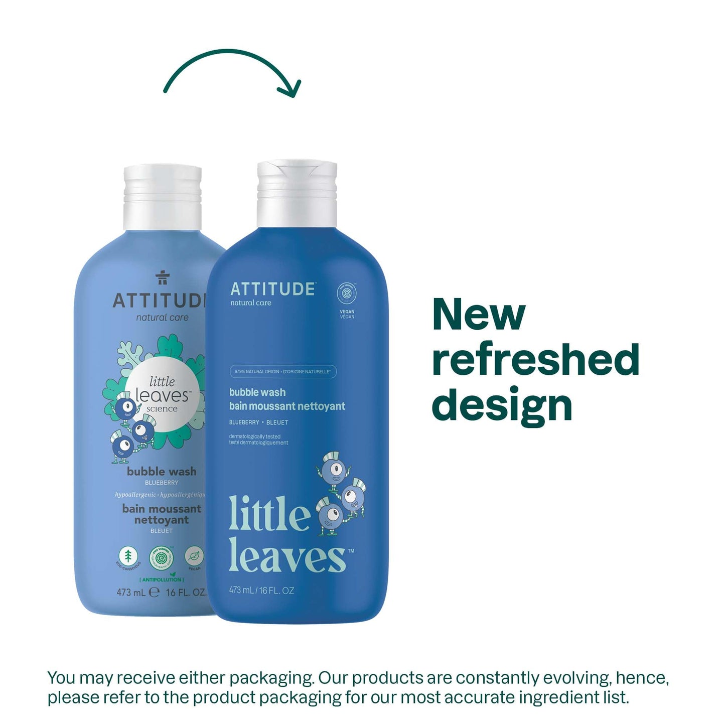 ATTITUDE Little Leaves Bubble Wash