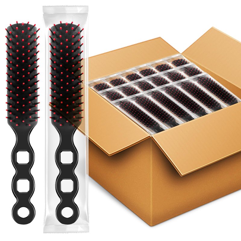 HOFASON 100 Pcs Bulk Hair Brushes for Homeless Supplies Women, Individually Wrapped Disposable Travel Brushes Nylon Bristles for Hotel Nursing Charity Church Operation Bulk Christmas Child Item Gifts